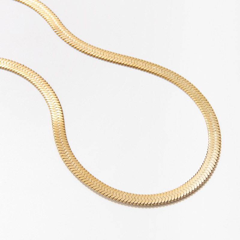5mm Bold Herringbone Necklace 5mm Bold Herringbone Necklace