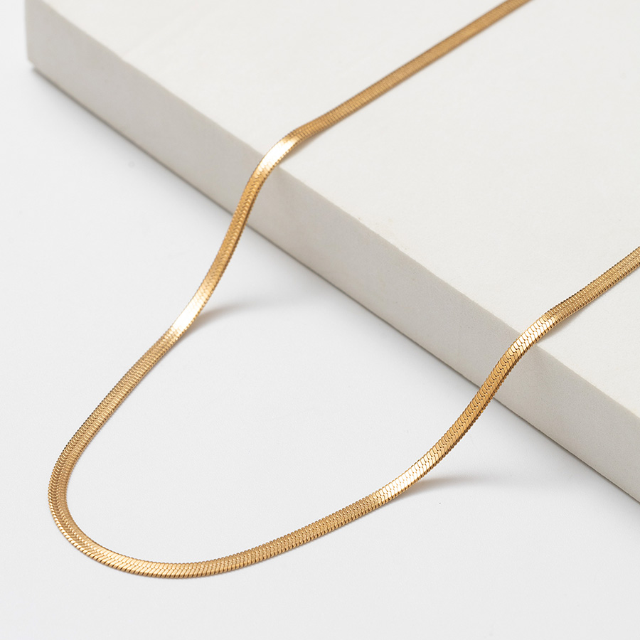 Classic Herringbone Chain Necklace - 3mm Classic Herringbone Chain Necklace - 3mm