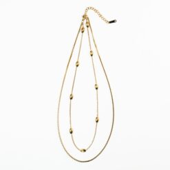 Beaded Double Layer Necklace