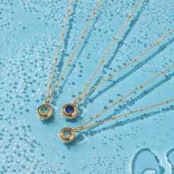 March Swarovski Birthstone Necklace, Aquamarine