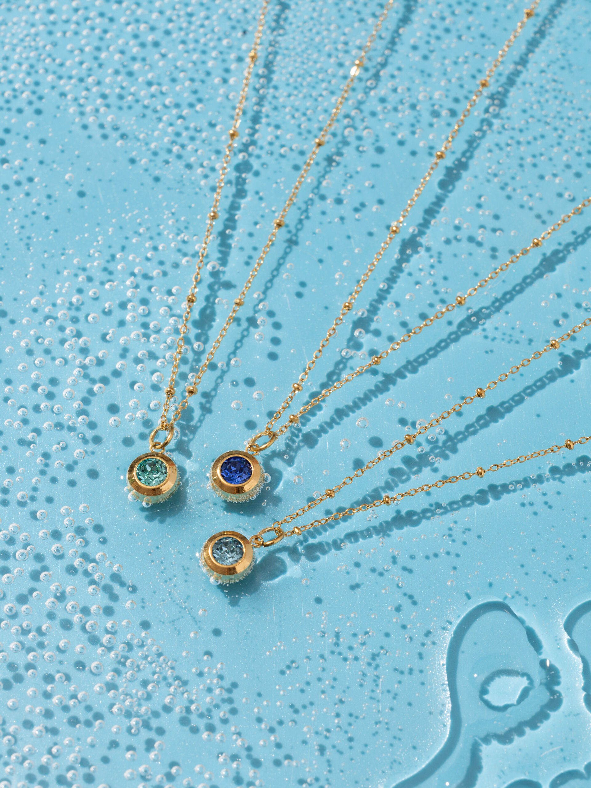 March Swarovski Birthstone Necklace, Aquamarine March Swarovski Birthstone Necklace, Aquamarine
