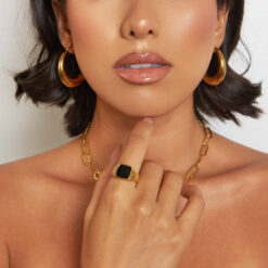 Full Moon Hoop Earrings