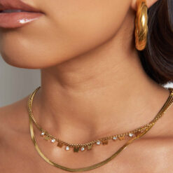 Classic Herringbone Chain Necklace - 3mm