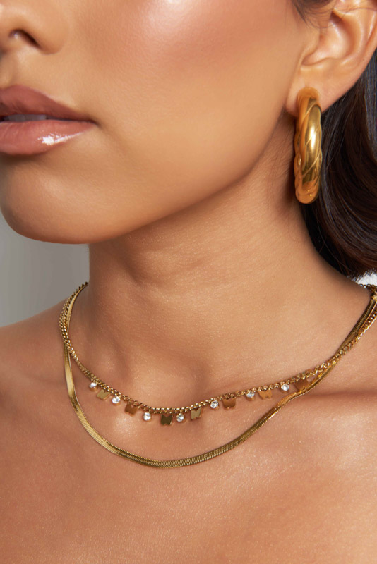 Classic Herringbone Chain Necklace - 3mm Classic Herringbone Chain Necklace - 3mm