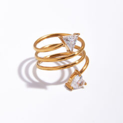 Spiral Zircon Ring Spiral Zircon Ring