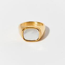 Mother of Pearl Signet Ring