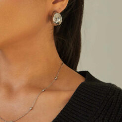 Chunky Silver Hoops