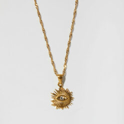 Evil Eye Disc Necklace Evil Eye Disc Necklace