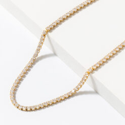 Gold Tennis Necklace 3mm