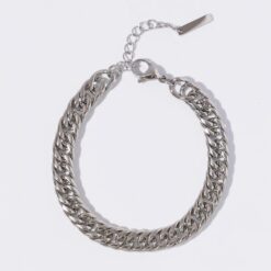 Classic Cuban Bracelet, Silver