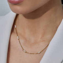 Small Pearl Chain Necklace Small Pearl Chain Necklace