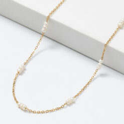 Small Pearl Chain Necklace Small Pearl Chain Necklace