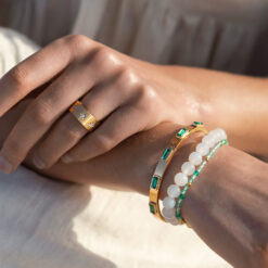 Celia Emerald Bangle Bracelet Celia Emerald Bangle Bracelet