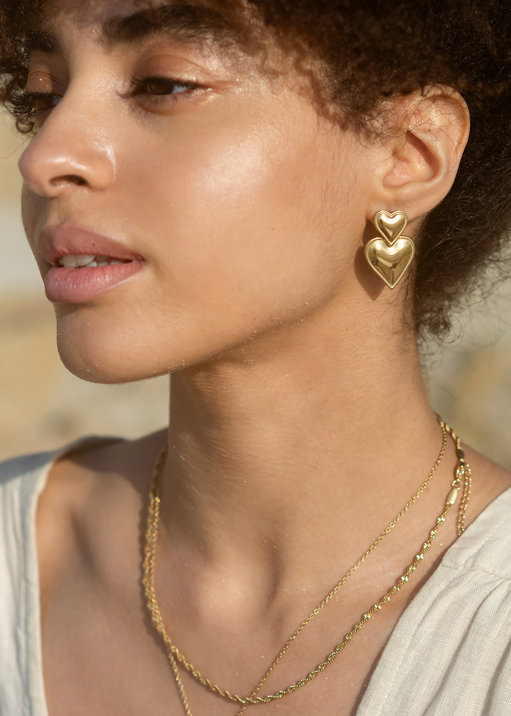 Eloisa Double Heart Earrings Eloisa Double Heart Earrings