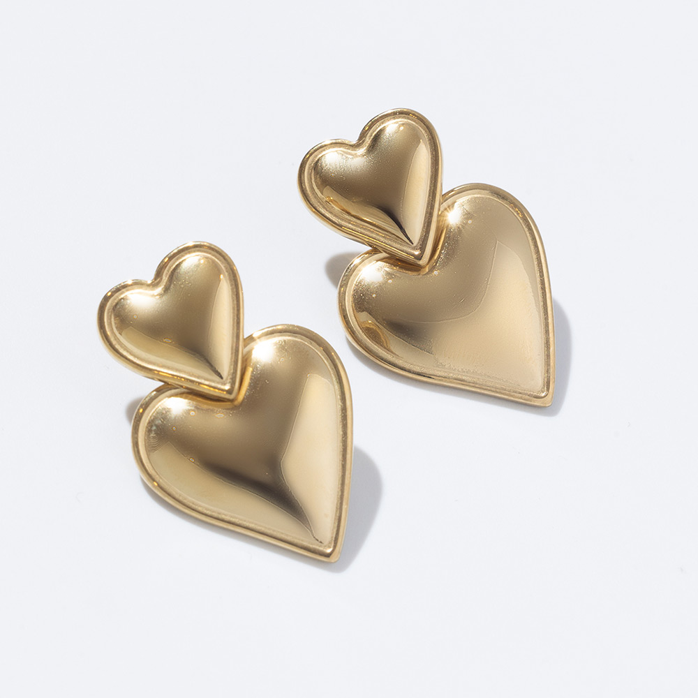 Eloisa Double Heart Earrings Eloisa Double Heart Earrings