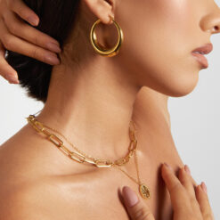 Full Moon Hoop Earrings