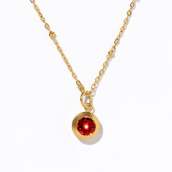 July Swarovski Birthstone Necklace, Ruby July Swarovski Birthstone Necklace, Ruby