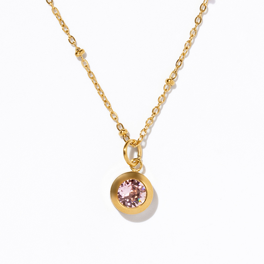 June Swarovski Birthstone Necklace, Light Amethyst June Swarovski Birthstone Necklace, Light Amethyst