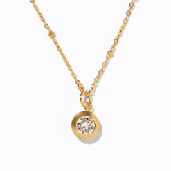 April Swarovski Birthstone Necklace, Crystal April Swarovski Birthstone Necklace, Crystal