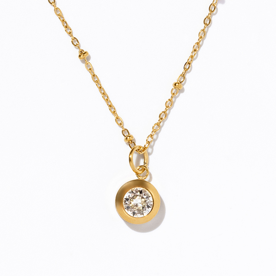 April Swarovski Birthstone Necklace, Crystal April Swarovski Birthstone Necklace, Crystal