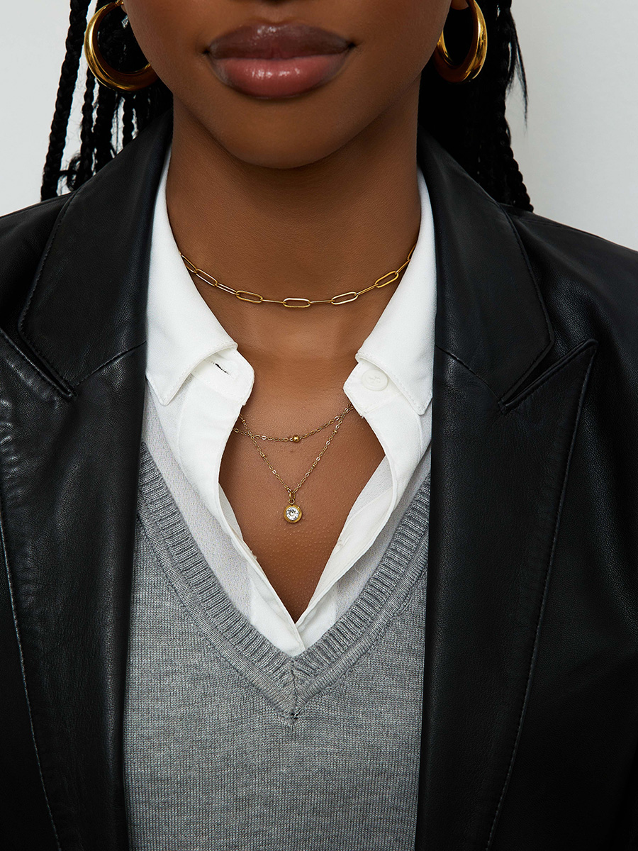 April Swarovski Birthstone Necklace, Crystal April Swarovski Birthstone Necklace, Crystal