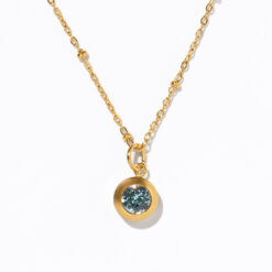 March Swarovski Birthstone Necklace, Aquamarine March Swarovski Birthstone Necklace, Aquamarine
