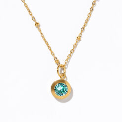 December Swarovski Birthstone Necklace, Turquoise December Swarovski Birthstone Necklace, Turquoise