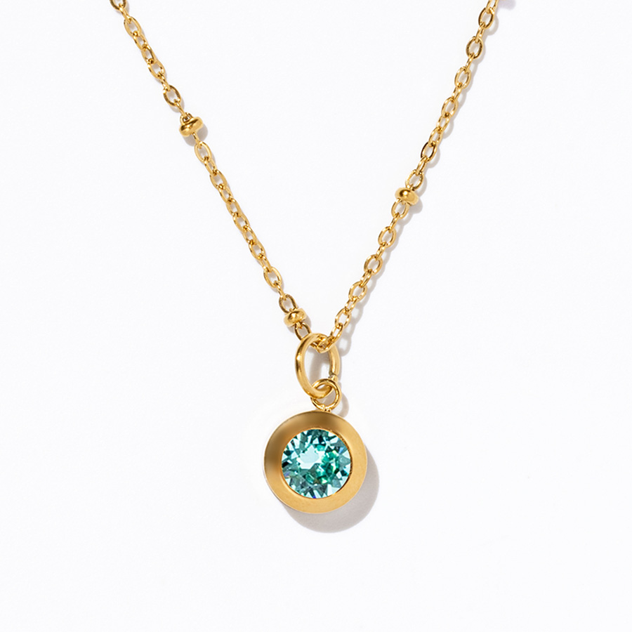 December Swarovski Birthstone Necklace, Turquoise December Swarovski Birthstone Necklace, Turquoise