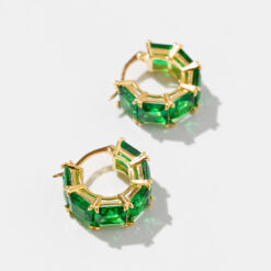 Emerald Hoop Earrings Emerald Hoop Earrings
