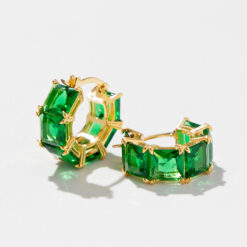 Emerald Hoop Earrings Emerald Hoop Earrings