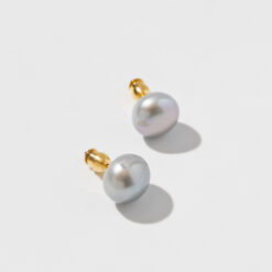 Grey Pearl Stud Earrings Grey Pearl Stud Earrings