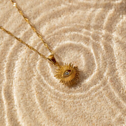 Evil Eye Disc Necklace