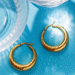 Full Moon Hoop Earrings