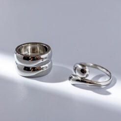 Silver Double Layer Ring
