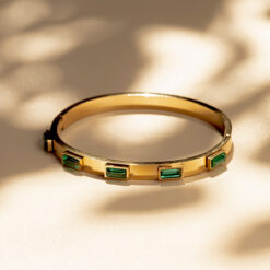 Celia Emerald Bangle Bracelet