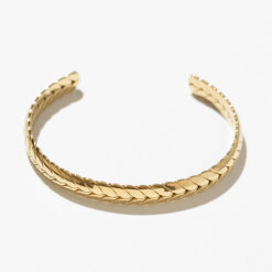 Wheat Leaf Bangle Bracelet
