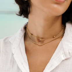 Beaded Double Layer Necklace